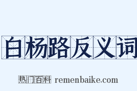 白杨路反义词是什么意思的图片